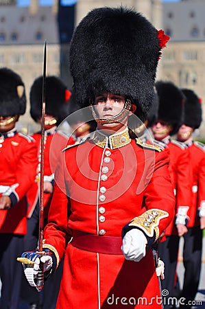 Changing of Guard in Parliament Hill, Ottawa Editorial Stock Photo