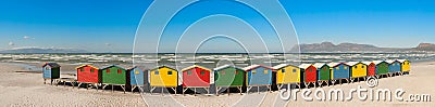 Changing huts at Muizenberg (South Africa) Stock Photo