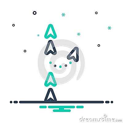 Mix icon for Changing, transshipment and different Vector Illustration