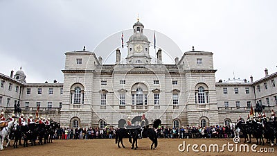 Changing of the Royal Horse Guards in London Editorial Stock Photo