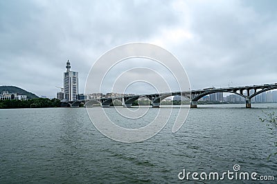 Changsha Juzizhou Bridge Stock Photo