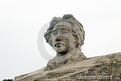 Changsha Orange Isle young Mao Zedong statue Stock Photo