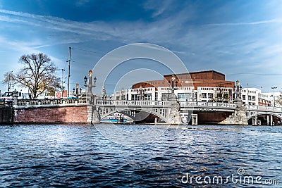 Channel and Bridge Editorial Stock Photo