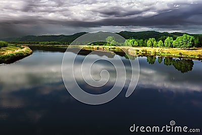 Channel Danube-Tisa-Danube in Serbia Stock Photo