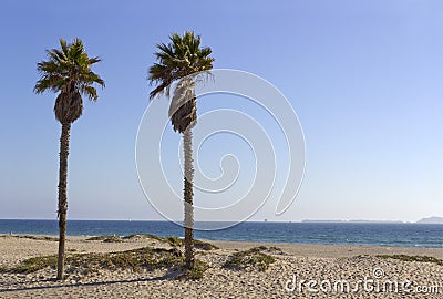 Channel Islands as seen from Mandalay Beach, CA Stock Photo