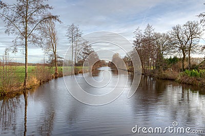 Channel in Meppel, Netherlands Stock Photo