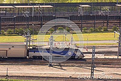 Channel Tunnel train at Folkestone, UK Editorial Stock Photo