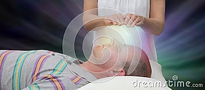 Channelling Healing Energy Stock Photo