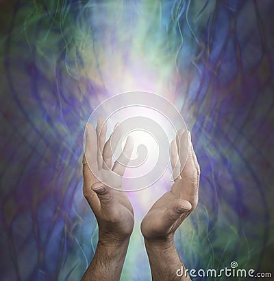 Channelling powerful healing energy to you Stock Photo