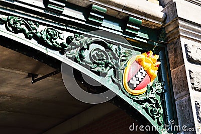 Architecture and symbol in Amsterdam Stock Photo