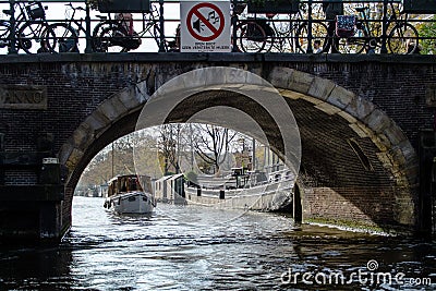 Channels and bridges of Amsterdam Stock Photo