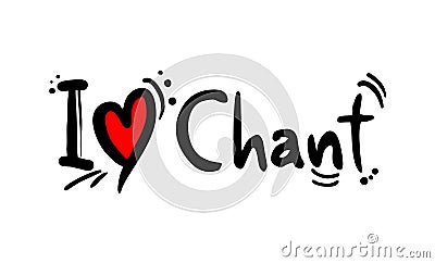 Chant music style love Vector Illustration