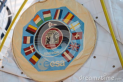 Chantilly, VA - 10-14-2023: European Space Agency Logo on a Space Lab Editorial Stock Photo