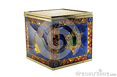 Chanukah Candy Box Stock Photo