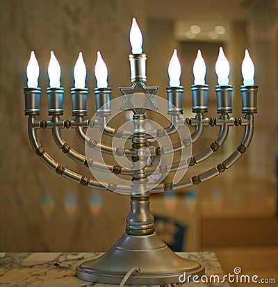 Chanukah menorah Stock Photo