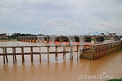 Chao Phraya Dam in Chainat , Thailand Editorial Stock Photo