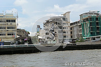 Chao Phraya River in Bangkok Editorial Stock Photo