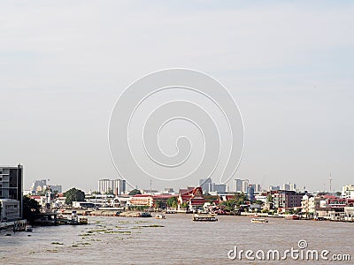 CHAO PHRAYA river boats Transportation, BANGKOK, THAILAND Editorial Stock Photo