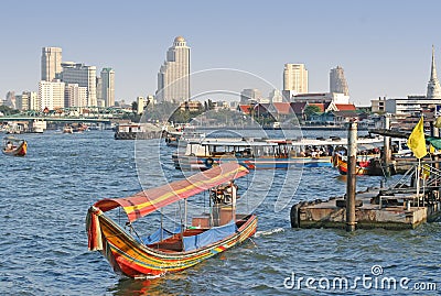 Chao Praya River in Bangkok Stock Photo