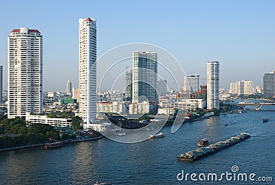 Chao Praya River in Bangkok, Thailand Stock Photo