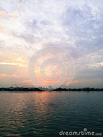 Chao praya river in bangkok Thailand Stock Photo