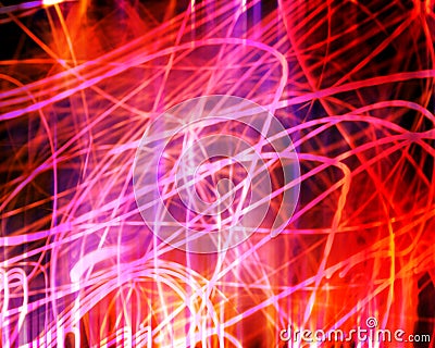 Chaos neon light Stock Photo