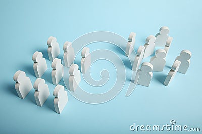 Chaos and order in business organization achievement. Analysis career Stock Photo