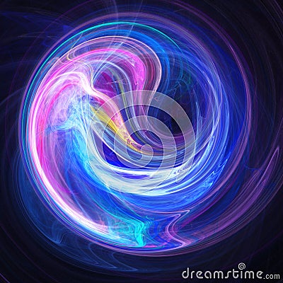 Chaos rays circle space Stock Photo