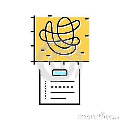 chaos theory math science education color icon vector illustration Cartoon Illustration