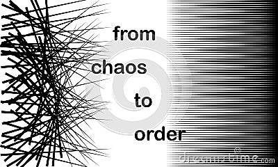 From chaos to order concept Vector Illustration