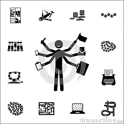 Chaos in work icon. chaos icons universal set for web and mobile Stock Photo