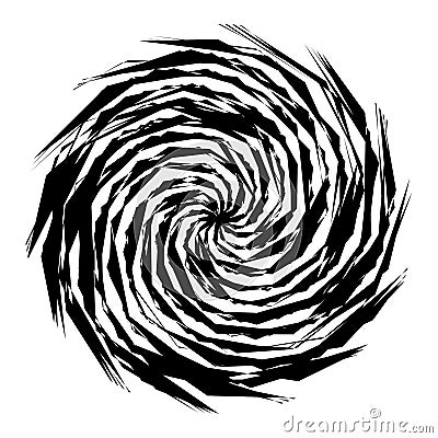 Chaotic, edgy, sharp, shrill textured geometric random radial abstract art element Vector Illustration