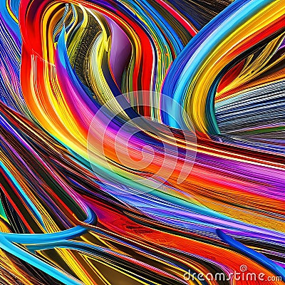 A chaotic and explosive design with overlapping shapes and intense colors1, Generative AI Stock Photo