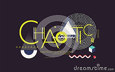 Chaotic Geometric Abstract Background Vector Illustration