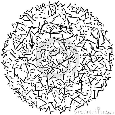 Chaotic random scattered shapes. Abstract geometric pattern Vector Illustration