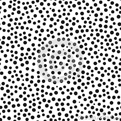 Chaotically scattered small round spots. Seamless pattern. Vector Illustration