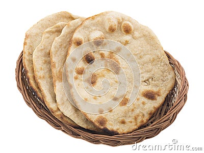 Chapati Or Tanturi Roti Stock Photo