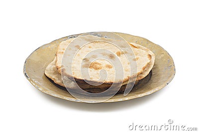 Chapati Or Tanturi Roti Stock Photo