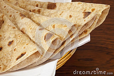 Chapatis Indian Bread Stock Photo