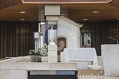 Chapel of the apparitions of Mary in the Sanctuary of Fatima Stock Photo