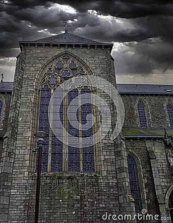 Chapel of the Brothers of La Mennais Chapelle des Freres de La Mennais in Ploermel, France Stock Photo