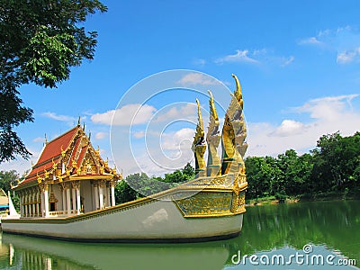 The chapel, built magnificent water on board. The head of the bo Stock Photo