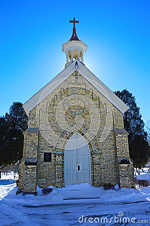 Chapel in Cemetery Stock Photo