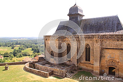 Chapel chateau de biron, dordogne france