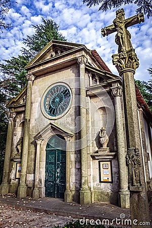 Chapel in Crystal Palace Gardens, park in Porto Editorial Stock Photo