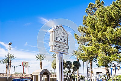 The Chapel of The Flowers Las Vegas Nevada Editorial Stock Photo