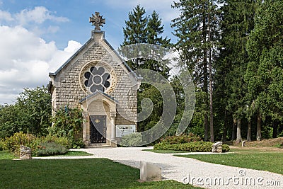 Chapel French village Fleury, completely destroyed during WW1 Stock Photo