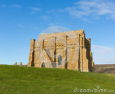 Chapel on hill Abbotsbury Dorset England UK church on top of a hill Stock Photo