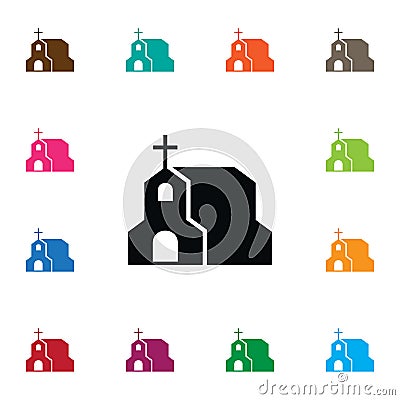 Chapel Icon. Cross Vector Element Can Be Used For Chapel, Christian, Cross Design Concept. Vector Illustration