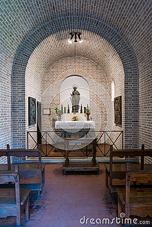 Chapel inside the fortress known as Guaita or Rocca in San Marino Editorial Stock Photo